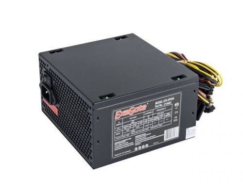 Блок питания ATX Exegate XP500 EX219463RUS 500W, black, 12cm fan, 24p+4p, 6/8p PCI-E, 3*SATA, 2*IDE, FDD