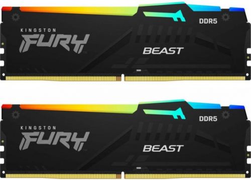 Модуль памяти DDR5 64GB (2*32GB) Kingston FURY KF552C40BBAK2-64 Beast RGB 5200MHz CL40 2RX8 1.25V 16Gbit