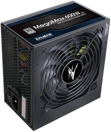 Блок питания ATX Zalman MegaMax 600W v2 ZM600-TXII (V2) 80PLUS STANDARD, Active PFC, 120mm fan Retail