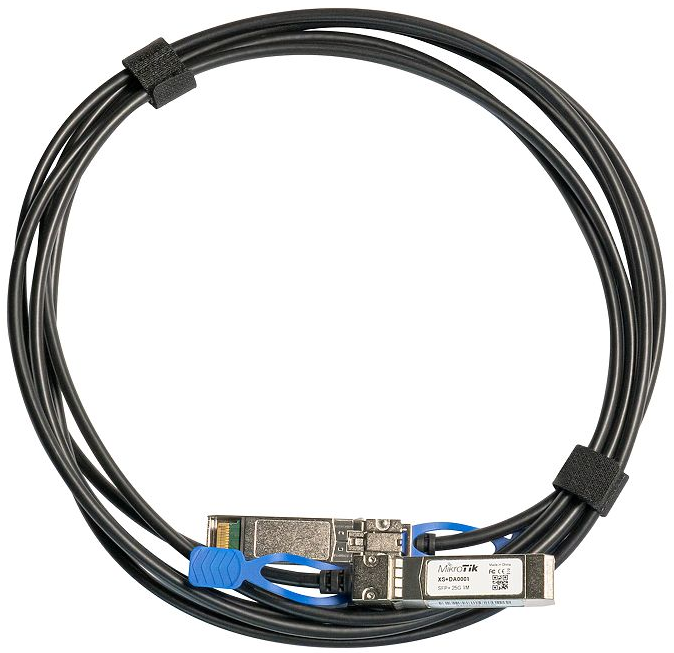 

Кабель патч-корд Mikrotik XS+DA0001 SFP/SFP+/SFP28 1/10/25G direct attach cable, 1m, XS+DA0001