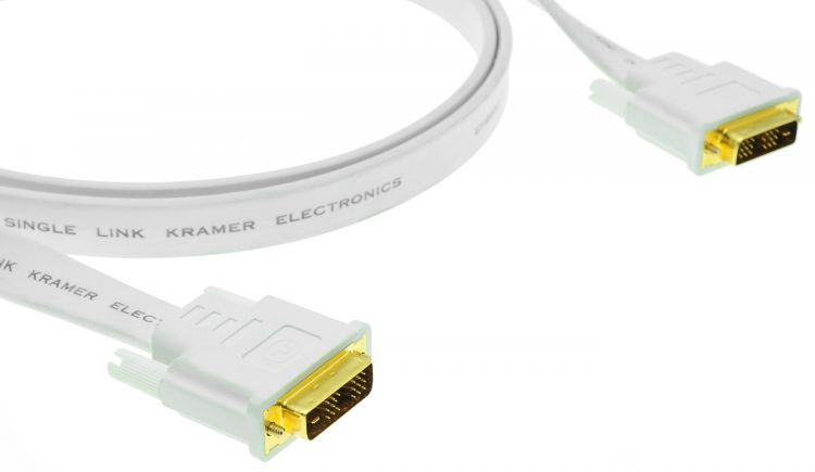 

Кабель интерфейсный DVI-DVI Kramer C-DM/DM/FLAT(W)-25 97-07070025 Single link (Вилка - Вилка), 7.6м, плоский, белый, C-DM/DM/FLAT(W)-25