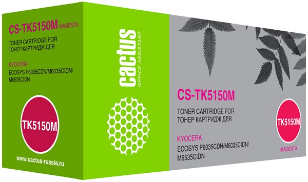 Картридж Cactus CS-TK5150M пурпурный для Kyocera Ecosys M6035CIDN, P6035CDN 10'000 стр.