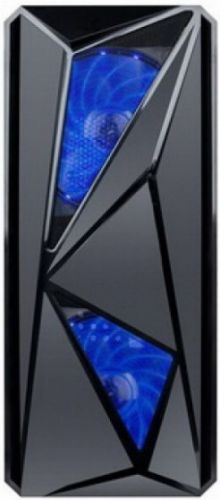 Корпус ATX 1STPLAYER FIREROSE F4 Blue tempered glass, 2*USB 2.0, USB 3.0, audio F4-3A1-15LED BLUE - фото 1