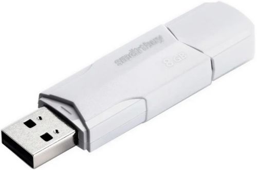 Накопитель USB 2.0 8GB SmartBuy SB8GBCLU-W