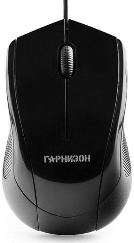 Мышь Гарнизон GM-200 черная, USB, чип-Х, 1000dpi, 2 кнопки+колесо/кнопка