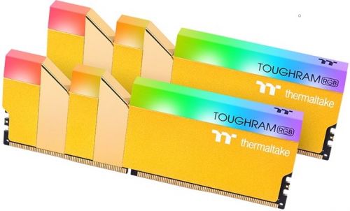 Модуль памяти DDR4 16GB (2*8GB) Thermaltake RG26D408GX2-3600C18A TOUGHRAM RGB gold PC4-28800 3600MHz CL18 радиатор 1.35V RTL