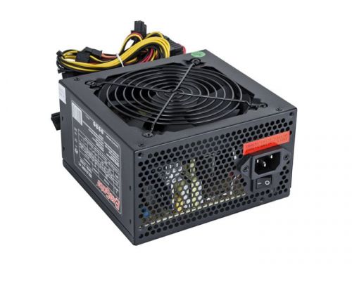 Блок питания ATX Exegate 500NPXE EX221638RUS-S 500W (+PFC), black, 12cm fan, 24p+4p, 6/8p PCI-E, 4*SATA,3*IDE, FDD + кабель 220V с защитой от выдергив