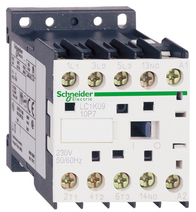 

Контактор Schneider Electric LC1K0610M7 380V, 6А, 3НО сил.конт. 1НО доп.конт катушка 220V АС, LC1K0610M7