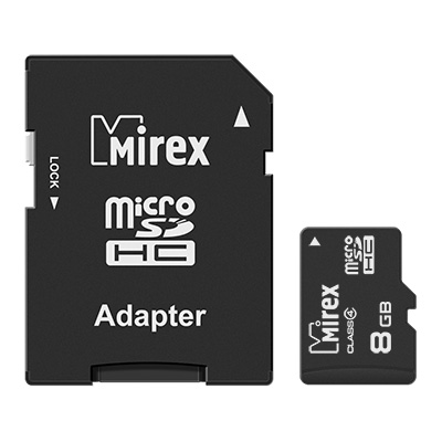 Карта памяти 8GB Mirex 13613-ADTMSD08 microSDHC Class 4 (SD адаптер) карта памяти 32gb mirex 13613 adsuhs32 microsdhc class 10 uhs i sd адаптер