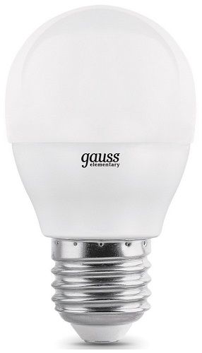 Лампа светодиодная Gauss 53226 LED Elementary Globe 6W E27 4100K 1/10/100 gauss led elementary a67 30w e27 4100k 1 10 50