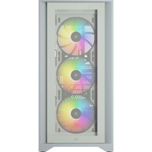 Корпус ATX Corsair iCUE 4000X RGB CC-9011205-WW белый, без БП, с окном, USB 3.0, USB Type-C, audio - фото 2