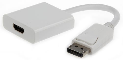 Переходник Gembird DisplayPort - HDMI 20M/19F, пакет белый переходник cablexpert a dpm dvif 002 displayport dvi 20m 19f черный пакет