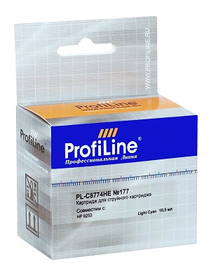 Картридж ProfiLine PL-C8774HE-LC №177 для принтеров HP 8253 Light Cyan водн ProfiLine