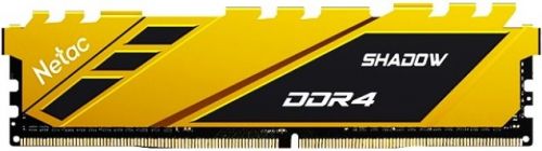 Модуль памяти DDR4 8GB Netac NTSDD4P26SP-08Y Shadow Yellow PC4-21300 2666MHz C19 радиатор 1.2V