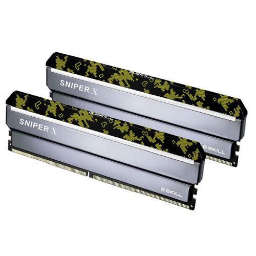 Модуль памяти DDR4 16GB (2*8GB) G.Skill F4-3600C19D-16GSXKB Sniper X, PC4-28800, 3600MHz, CL19, радиатор, 1.35V, digital camo - фото 1
