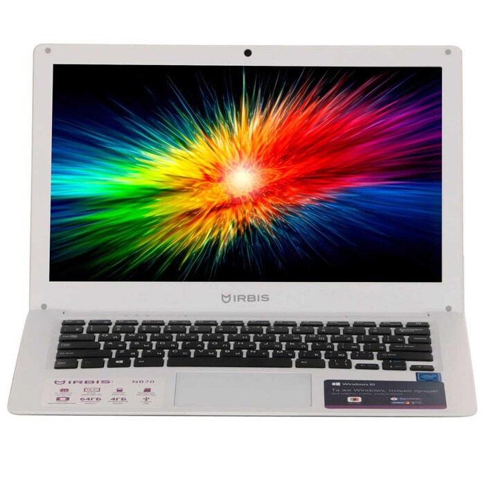 

Ноутбук Irbis NB73 J3455/4GB/64GB/cam/HD Graphics 500/13.3"/Win10Home/white, NB73