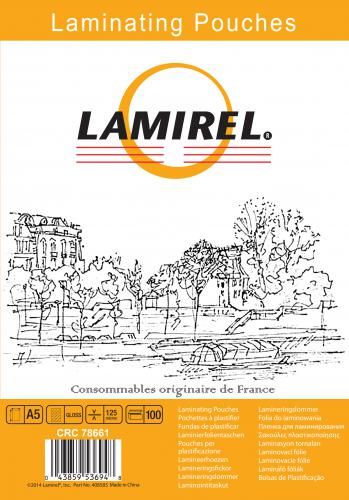 Пленка Fellowes LA-78661 для ламинирования Lamirel А5, 125мкм, 100шт