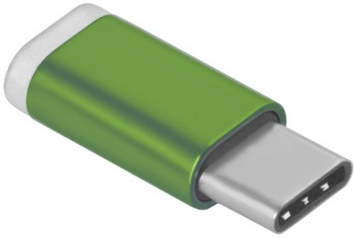 Переходник GCR GCR-UC3U2MF-Green USB Type C на micro USB 2.0, M/F, Greenconnect, зелёный