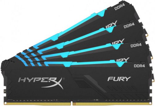 Модуль памяти DDR4 64GB (4*16GB) HyperX HX426C16FB4AK4/64 Fury RGB 2666MHz CL16 1.2V