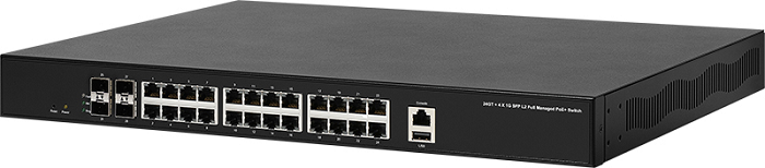 

Коммутатор NSGate DAS-4G24GP 47P7528G L2 Managed: 24 10/100/1000M PoE 30W + 4 SFP/1G (350W), DAS-4G24GP