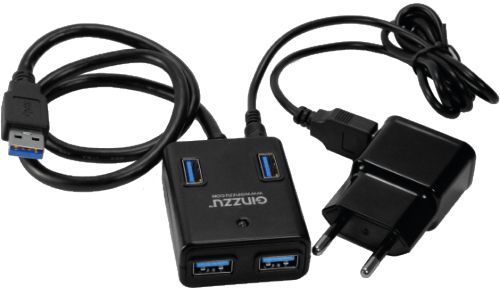 Разветвитель USB 3.0 Ginzzu GR-384UAB