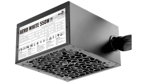 Блок питания ATX AeroCool AERO WHITE 550W 4710562753912 acive PFC, 80Plus, 120mm fan