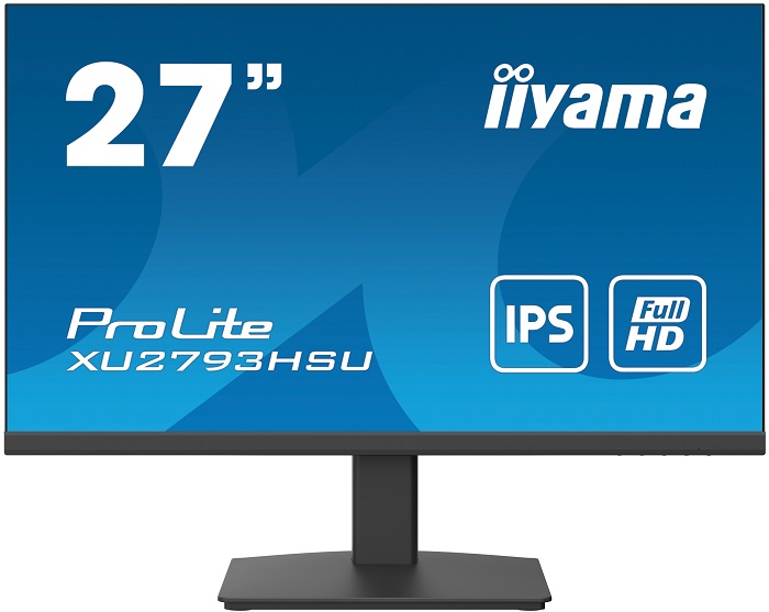 Монитор 27" Iiyama ProLite XU2793HSU-B4 1920х1080 IPS LED, 4мс, 80M:1 1000:1, 178°/178°, VGA, HDMI, DP, 2*USB3.0, black