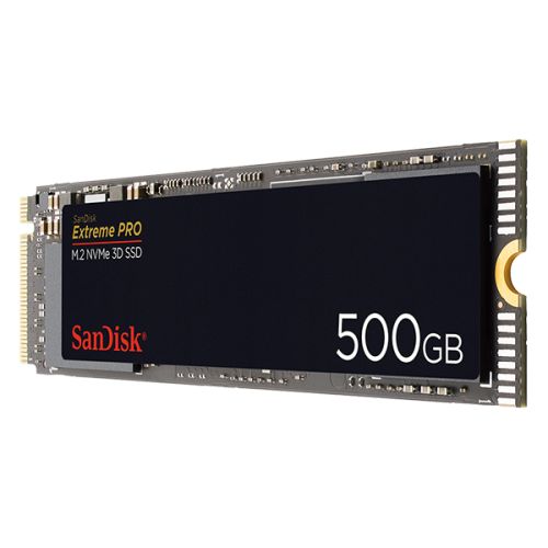 Накопитель SSD M.2 2280 SanDisk SDSSDXPM2-500G-G25 Extreme PRO 500GB PCIe NVMe 3.0 x4 3400/2500MB/s IOPS 410K/330K - фото 1