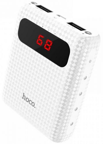 Аккумулятор внешний портативный Hoco B20-10000 6957531049630 10000мА/ч,USB, 2.1A, белый