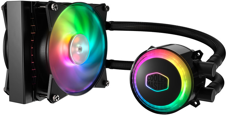 Система охлаждения жидкостная Cooler Master MasterLiquid ML120R RGB MLX-D12M-A20PC-R1 All Socket алюминий 2*120mm 650-2000rpm 6-30дБ 4-pin PWM BOX