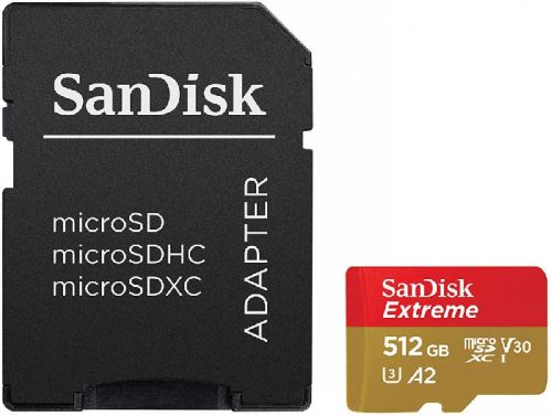 Карта памяти 512GB SanDisk SDSQXA1-512G-GN6MA microSD Class10 Extreme + adapter