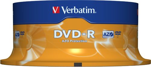 Диск DVD-R Verbatim 43522 4.7ГБ, 16x, 25шт., Cake Box