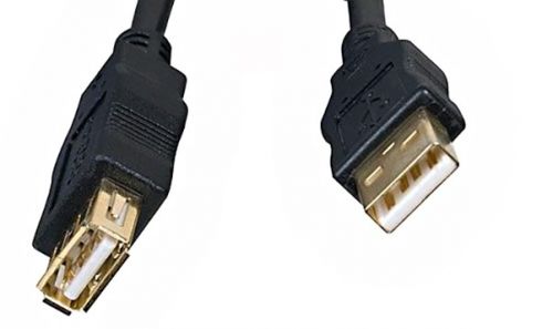 Кабель интерфейсный USB 2.0 удлинитель 5bites UC5011-050C AM-AF, 5м, черный