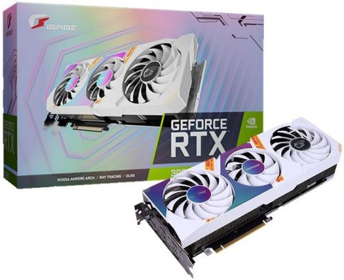 Видеокарта PCI-E Colorful GeForce RTX 3070 Ultra W (RTX 3070 Ultra W OC LHR-V) 8GB GDDR6X 256bit HDMI/3*DP