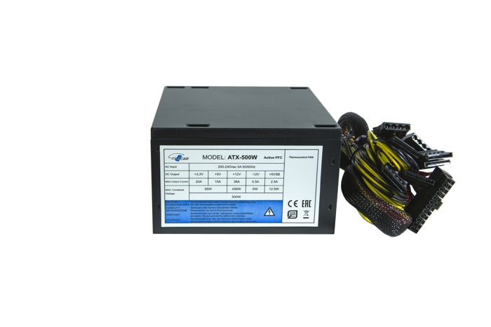 

Блок питания ATX Eurocase CP-500S 500W Active PFC 120mm fan OEM, CP-500S