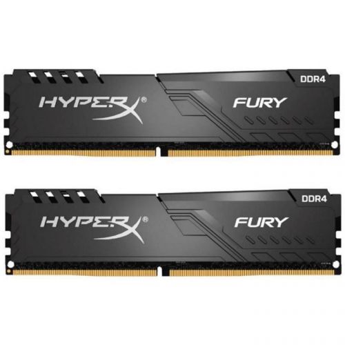 Модуль памяти DDR4 64GB (2*32GB) HyperX HX432C16FB3K2/64 Fury black PC4-25600 3200MHz CL16 радиатор 1.35V