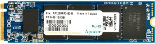 

Накопитель SSD M.2 2280 Apacer AP128GPP3480-R PP3480 128GB PCIe Gen3x4 3D TLC 2200/600MB/s IOPS 85K/130K MTBF 2M RTL, AP128GPP3480-R