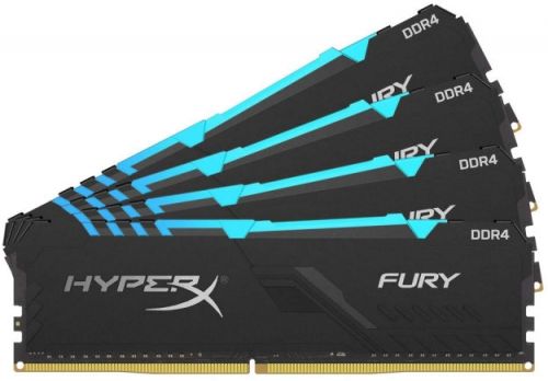 Модуль памяти DDR4 64GB (4*16GB) HyperX HX434C17FB4AK4/64 Fury RGB 3466MHz CL17 1.35V