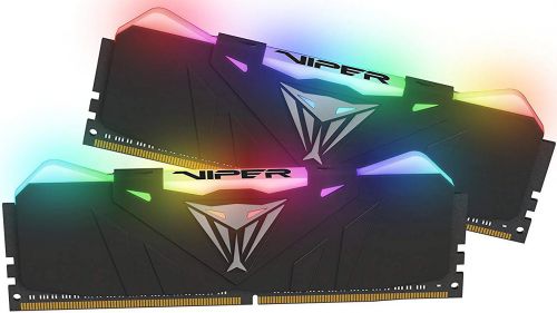 Модуль памяти DDR4 16GB (2*8GB) Patriot Memory PVR416G320C6K Viper RGB BLACK PC4-25600 3200MHz CL16 1.35V Радиатор RTL