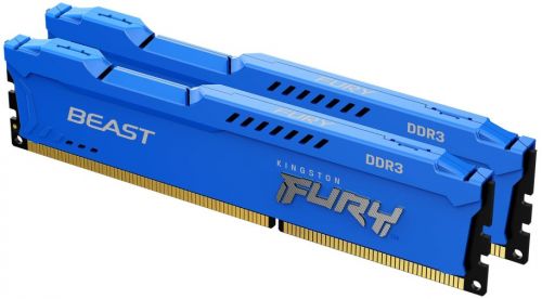Модуль памяти DDR3 16GB (2*8GB) Kingston FURY KF318C10BK2/16 Beast Blue 1866MHz CL10 2RX8 1.5V 240-pin 4Gbit
