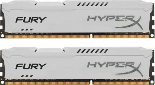Модуль памяти DDR3 8GB (2*4GB) HyperX HX313C9FWK2/8 Fury white PC3-10600 1333MHz CL9 1.5V Радиатор RTL HX313C9FWK2/8 - фото 1
