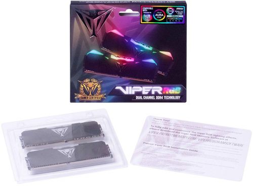 Модуль памяти DDR4 16GB (2*8GB) Patriot Memory PVR416G400C9K Viper RGB BLACK PC4-32000 4000MHz CL19 1.4V RTL