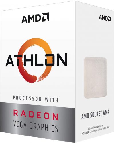 Процессор AMD Athlon 3000G YD3000C6FHBOX Picasso 2C/4T 3.5GHz (AM4, L3 4MB, 12nm, 35W) BOX