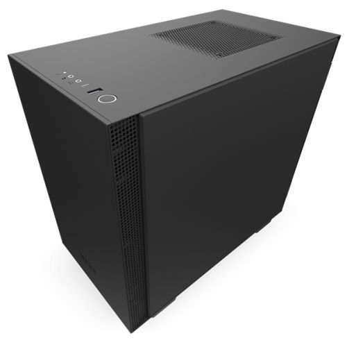 Корпус mini-ITX NZXT H210 black/black, без БП, закаленное стекло, fan 2x120mm, 2xUSB 3.1 (Type-A/Type-С), audio CA-H210B-B1 - фото 2