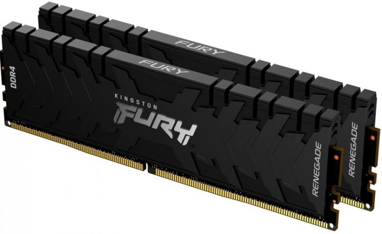 

Модуль памяти DDR4 16GB (2*8GB) Kingston FURY KF440C19RBK2/16 Renegade Black 4000MHz CL19 1RX8 1.35V 288-pin 8Gbit, KF440C19RBK2/16