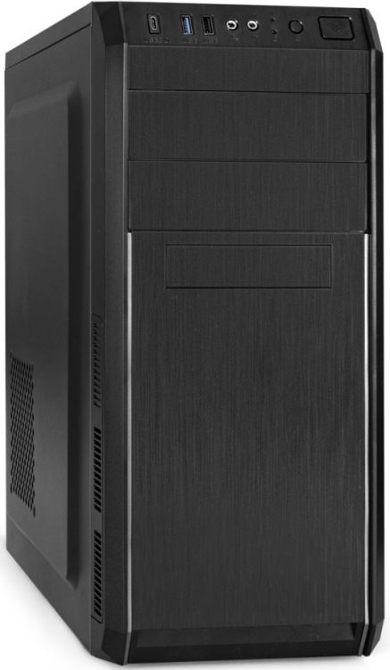 Корпус ATX Exegate XP-334UC-XP450 EX287368RUS черный, БП 450W, USB, USB 3.0, Type-C, аудио