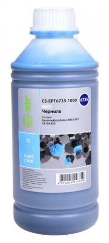 Чернила для заправки Cactus CS-EPT6735-1000 для Epson L800/L810/L850/L1800 светло-голубой 1000мл