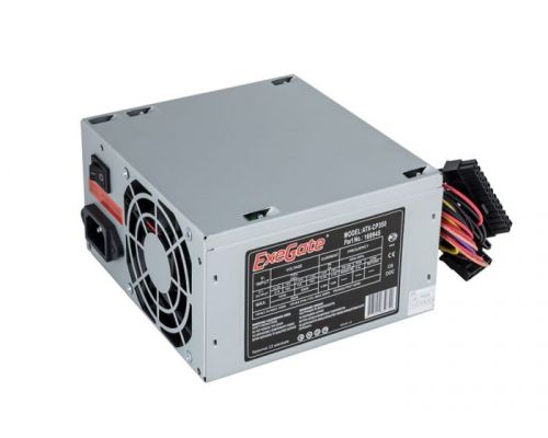 Блок питания ATX Exegate CP350 EX169945RUS 350W, 8cm fan, 24p/4p, 3*SATA, 2*IDE, FDD