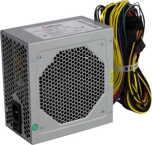 Блок питания ATX Qdion QD-650PNR 80+ 650W, Active PFC, 80 Plus, 120mm fan, PCI-E [6+2-Pin], 5*SATA, 2*MOLEX, FDD