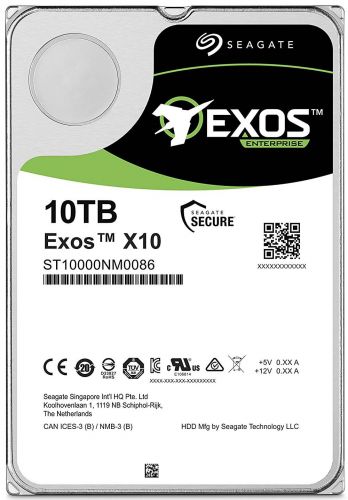 Жесткий диск 10TB SATA 6Gb/s Seagate ST10000NM0086 3.5" Exos 7200rpm 256MB NCQ Bulk
